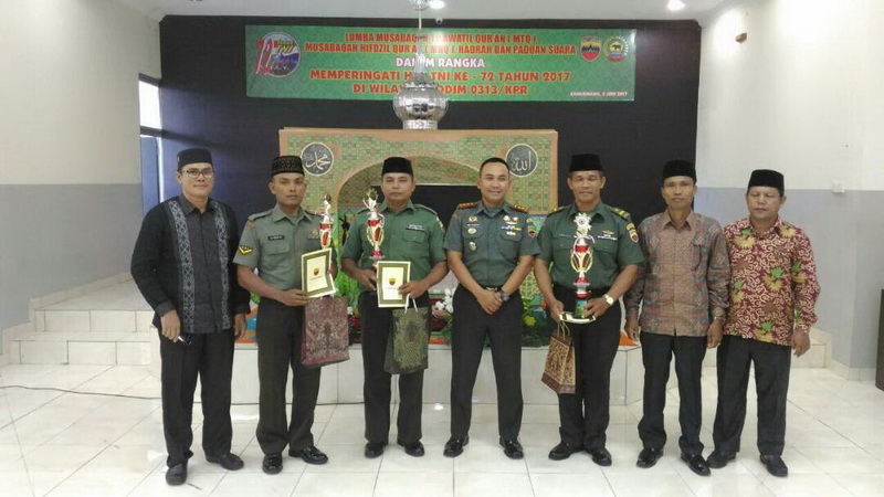 Dandim 0313/KPR Taja Lomba MTQ di Bangkinang